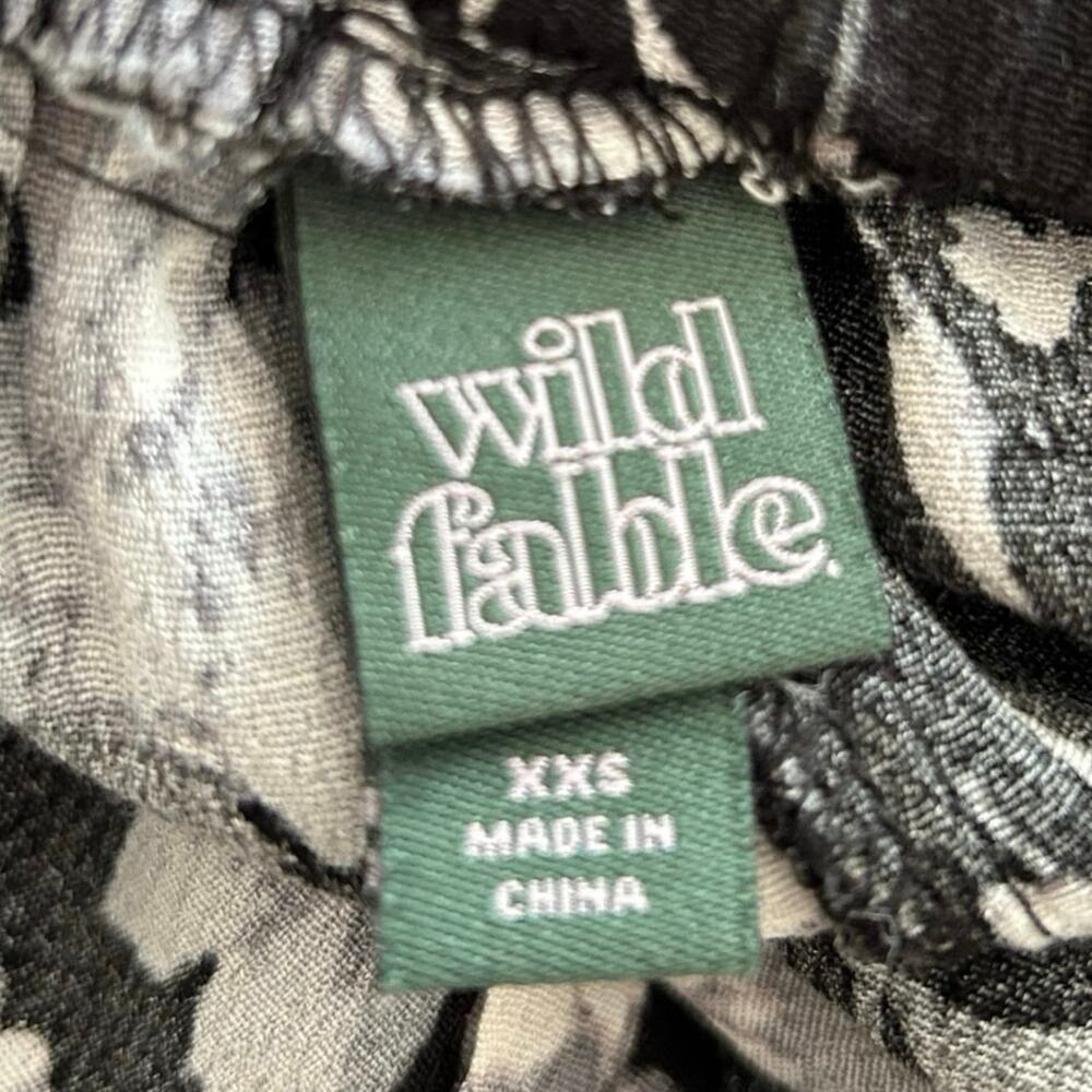 Wild Fable Target Women Floral Midi Skirt Whimsigoth Black Boho Spring Size XXS - Picture 5 of 9